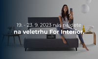 Srdečně Vás zveme na podzimní veletrh For Interior 2023! Srdečně Vás zveme na podzimní veletrh For Interior 2023!